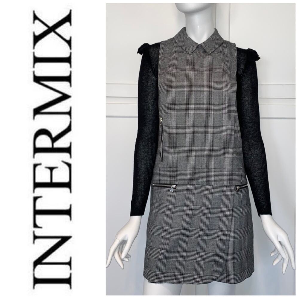INTERMIX Plaid Schoolgirl Sleeveless Mini Dress